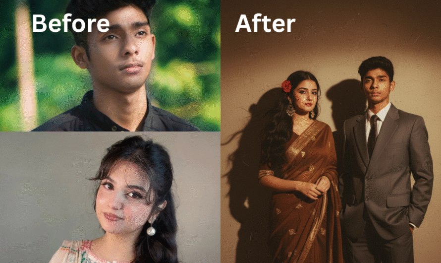 🎞️ Retro Vintage AI Portrait – 90s Couple Aesthetic in Cinematic Style