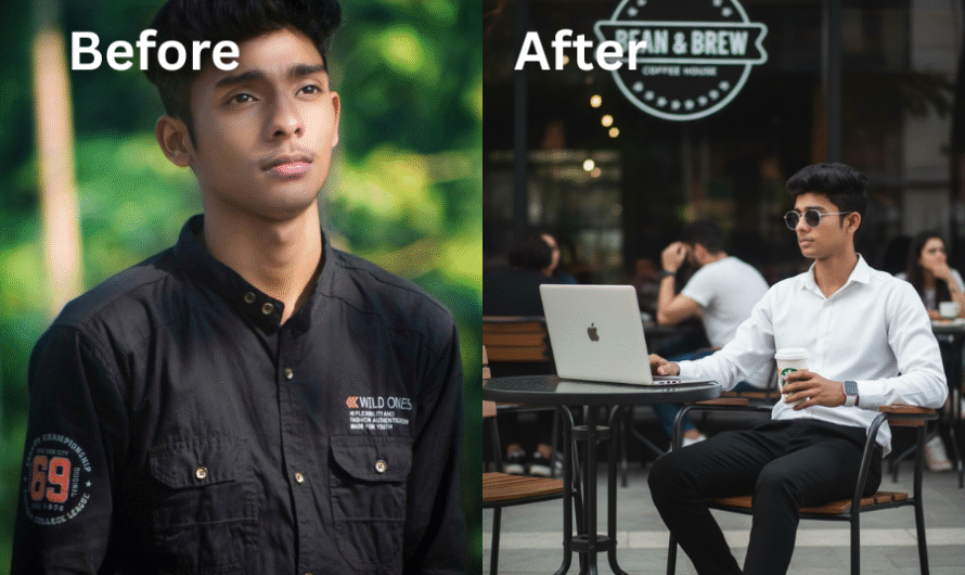 ☕ Cafe Lifestyle Photography – South Asian Stylish Man in White Shirt