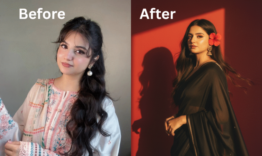 🖤 Retro Vintage AI Portrait – Saree Aesthetic with Golden Hour Drama