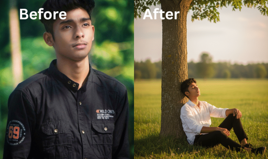 🌿 Dreamy Cinematic AI Portrait – Peaceful Meadow Scene