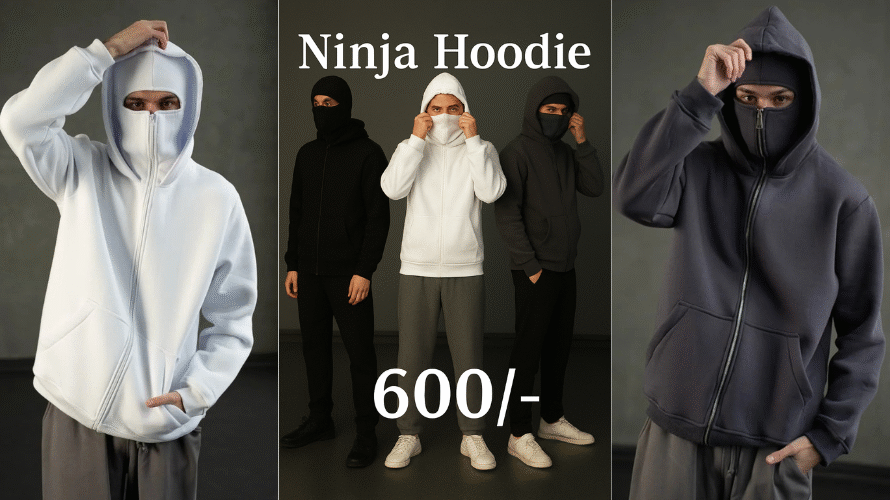 Ninja Hoodie – Stylish Comfort at Just ₨600