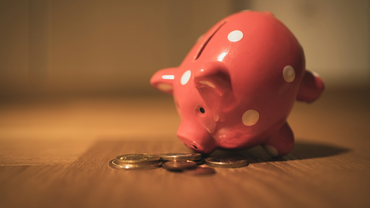 Piggy bank and coins illustrating deposit insurance protection for Indian bank savers