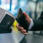 Smartphone payment concept representing biometric UPI authentication