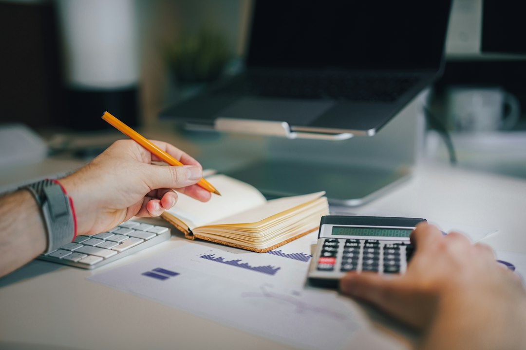 Calculator with finance materials for simple and compound interest